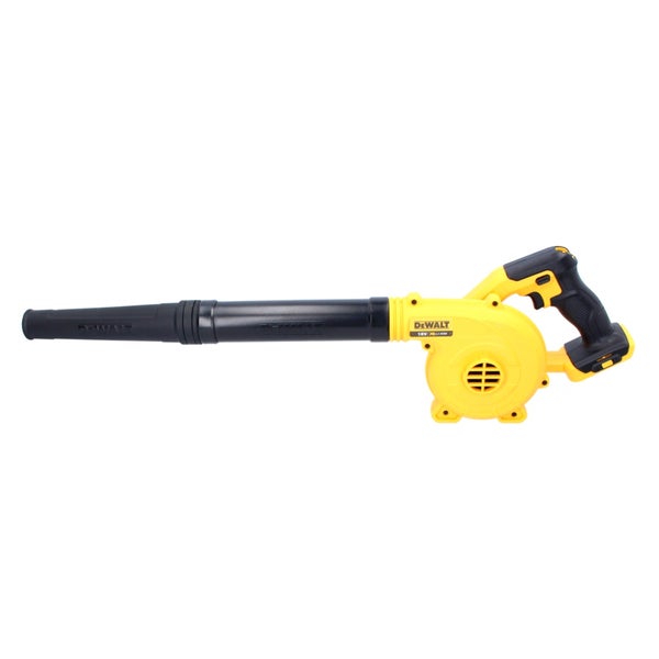 Gelb-schwarzes DeWalt Akku-Gebläse 18 Volt mit langem Blasrohr und Handgriff
