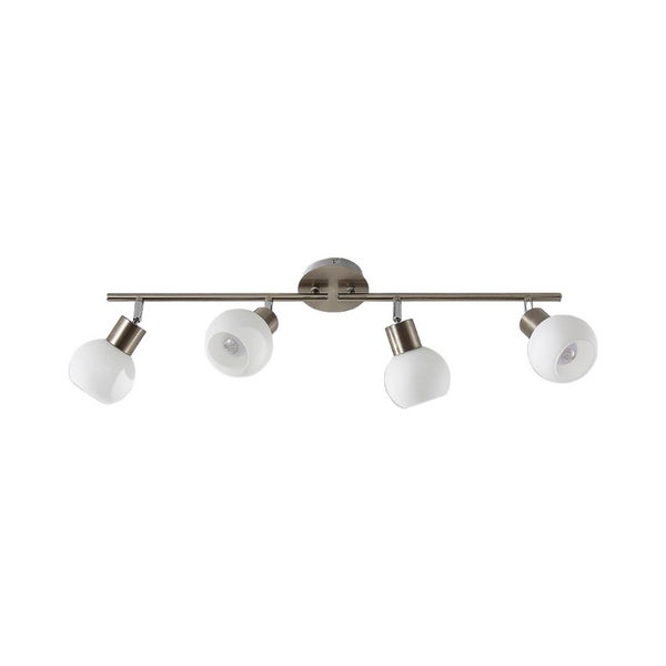 Lindby Deckenlampe drehbar und schwenkbar, Strahler Deckenstrahler Metall Glas Deckenleuchte 4x E14 ohne Leuchtmittel Lampe Wohnzimmer Küchenlampe