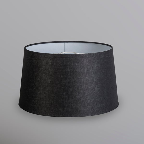 Leinen Lampenschirm schwarz 35 cm