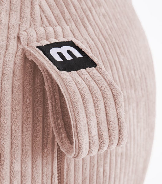 mokebo Stoff Sitzball Büro ergonomisch 'Der Sportliche', Sitzball mit Pumpe oder Pezziball mit Cordbezug in Rosa