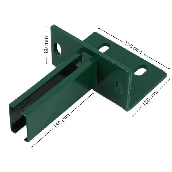 Pfostenträger aus Metall mit den Maßen 150 mm x 100 mm x 80 mm