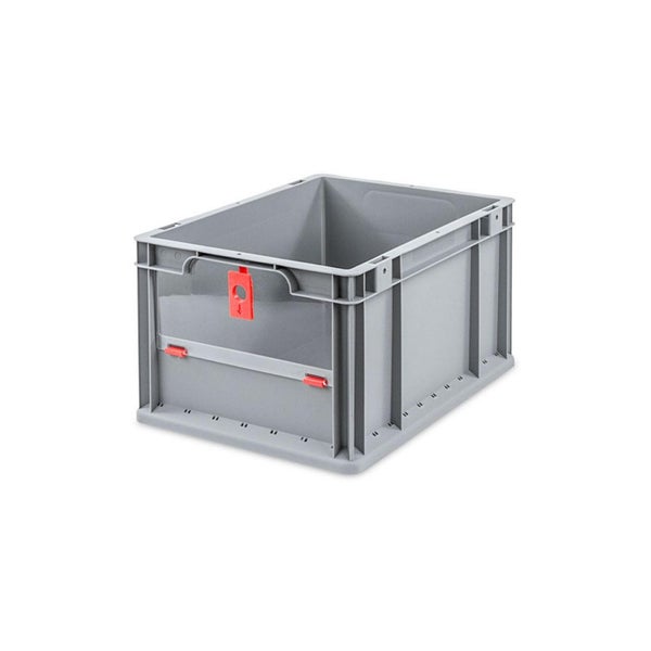 PROREGAL SuperSparSet 8x Eurobox NextGen Insight Cover HxBxT 22 x 30 x 40 20 Liter Niedrig/Rot Eurobehälter Transportbox