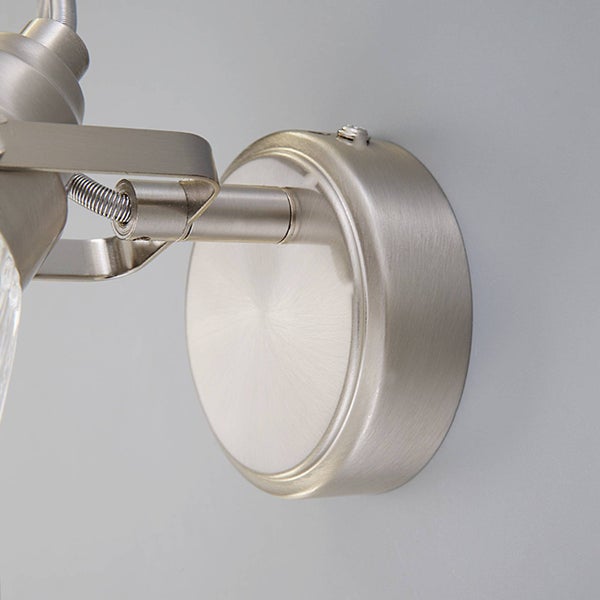 Lindby Wandleuchte, Wandlampe Bad Kara (spritzwassergeschützt (Modern) in Alu aus Glas (1 flammig G9) - Wandleuchten Spiegelleuchte Badezimmer Wandbeleuchtung Badezimmerleuchte