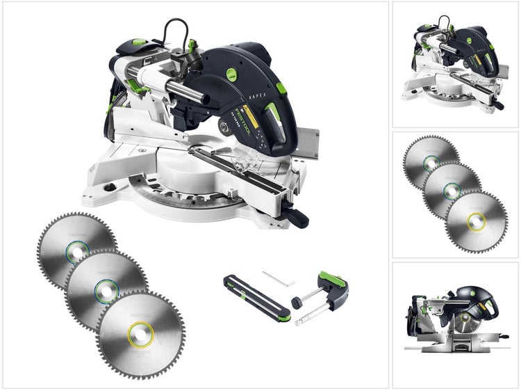 Festool KS 120 REB Kapp Zugsäge KAPEX 1600W 260mm ( 575302 ) + 3x Kreissägeblatt