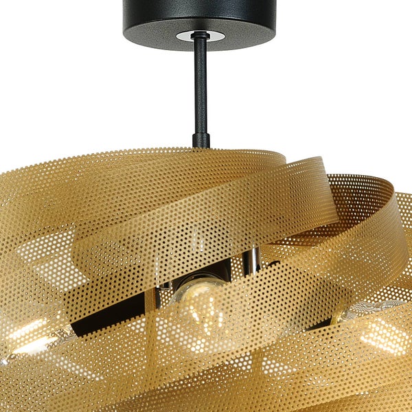 Euluna Deckenlampe Vento (Modern) in Gold / Messing aus Metall (4 flammig, E27) - Deckenleuchte Lampe Wohnzimmerleuchte