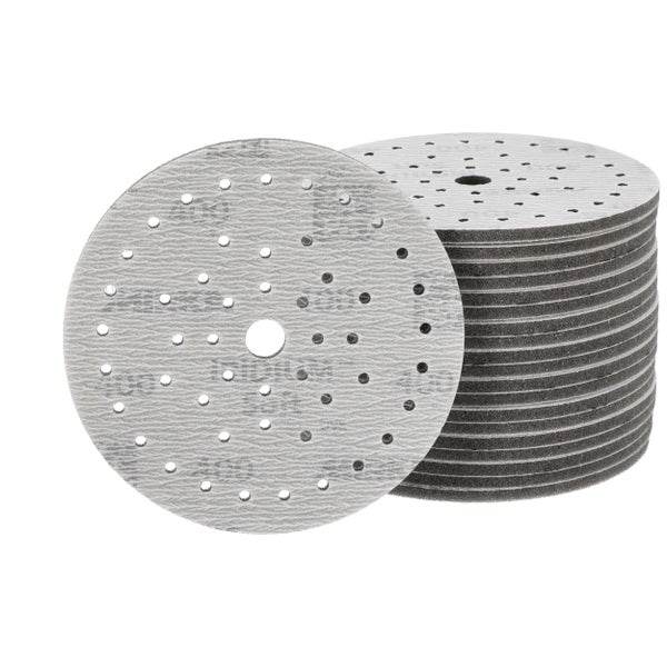 Mirka Iridium Soft Schleifscheiben Ø 150 mm / Korn P400 / Klett Multifit / 20 Stück / schaumbasiertes Schleifmittel für präzises Trockenschleifen, Klarlackschliff, Finish