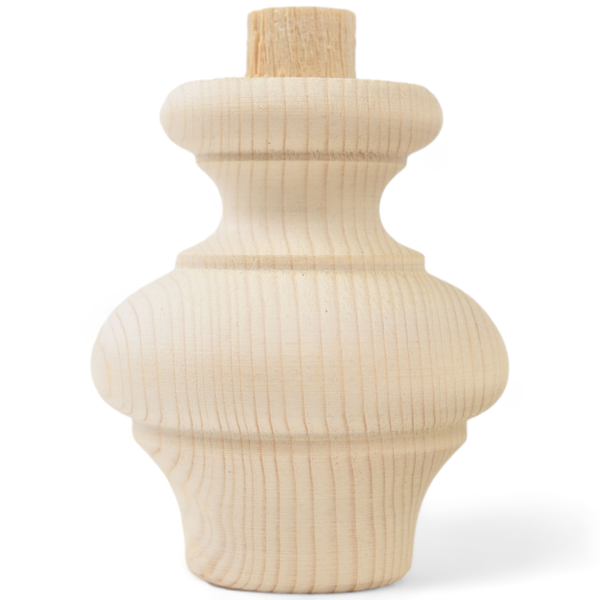 Holzmöbelfuß im gedrechselten Design