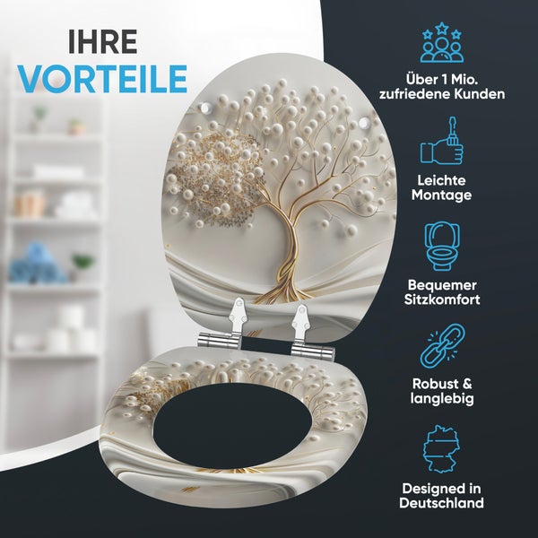 WC-Sitz mit Absenkautomatik Tree of Life