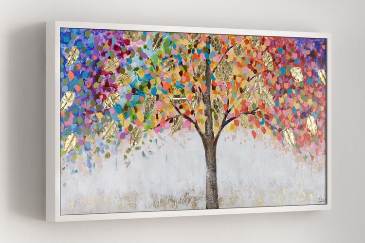 Handgemaltes Gemälde Acrylfarbe 120x60cm Bunt