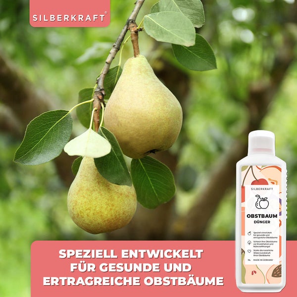 SILBERKRAFT Obstbaumdünger – Für Apfel & Kirsche – NPK Flüssigdünger – 1 Liter