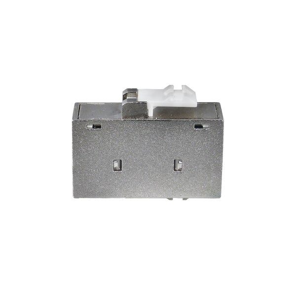 ProfiPatch 1x Cat.6A Keystone Einbauadapter Verbindungskupplung RJ45 Buchse Slim UAE beidseitig 1:1 geschirmt Metallgehäuse