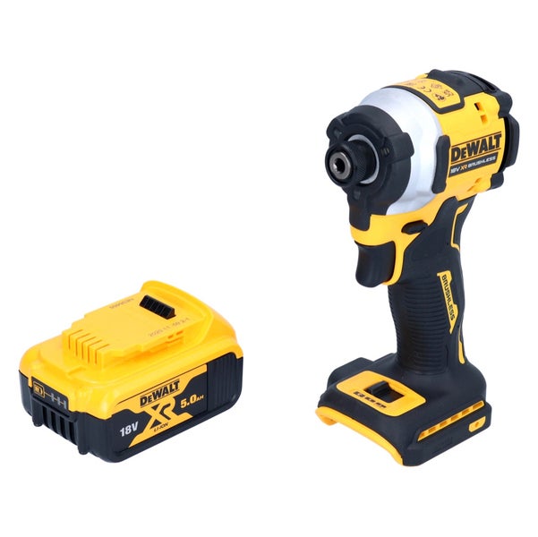 DeWalt 18 Volt Akkumulator-Schlagschrauber mit 5,0 Amperestunden Lithium-Ionen Akkumulator.