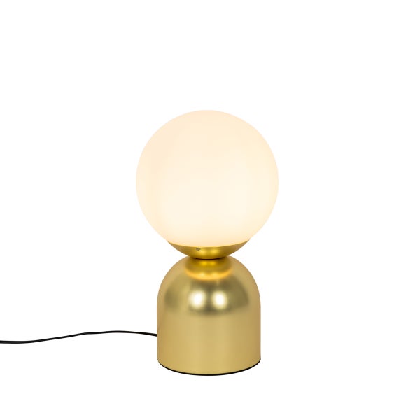 Hotel-Chic-Tischlampe Gold mit Opalglas - Pallon Trend