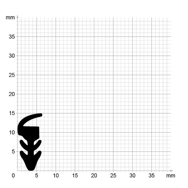 DIWARO. | Lippendichtung LP216 | schwarz | 5 Meter