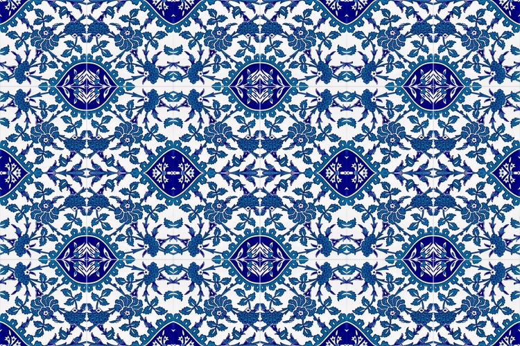 Dekorfliesen mit floralem Muster