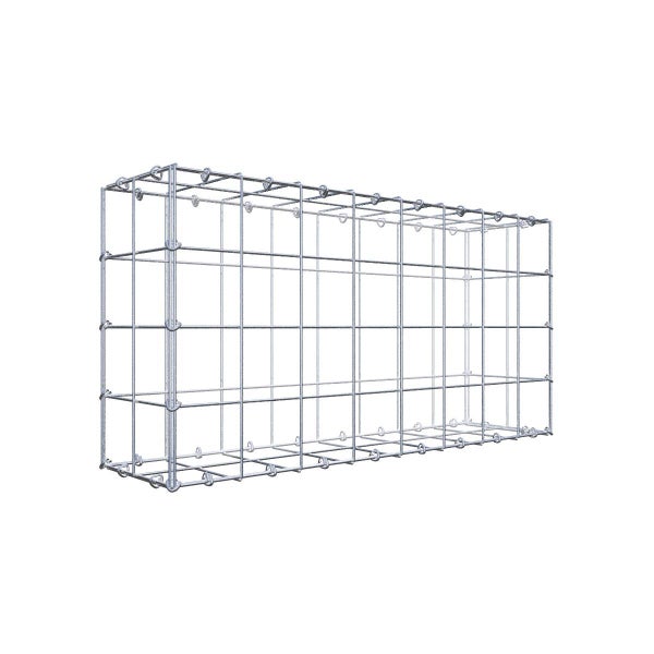 Gabione 80 cm x 40 cm x 20 cm (L x H x T), Maschenweite 10 cm x 10 cm, C-Ring