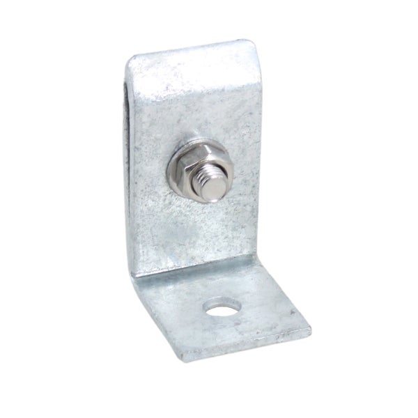 Metallwinkel mit Schraube und Loch für Befestigungen