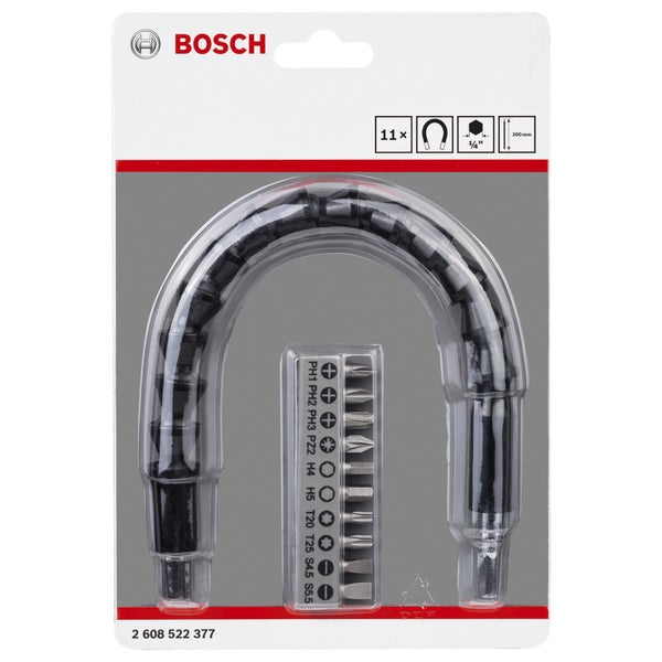 Bosch Bit Set 11tlg. mit flexibler Verlängerung aus Kunststoff 300 mm - 2608522377