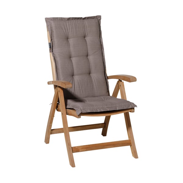 Hochlehnerauflage Basic taupe - Ca. 123x50 cm - 4er-Set
