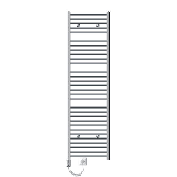 ECD Germany Badheizkörper Elektrisch 500 x 1800 mm mit Heizstab 1200W Große Leistung Chrom gerade mit Seitenanschluss - Design Heizkörper Handtuchwärmer Handtuchtrockner Handtuchheizkörper Heizung