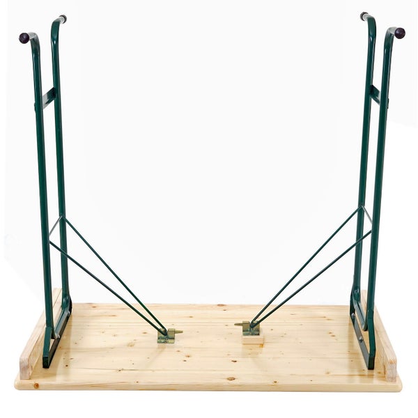 Biertischgestell aus Holz und Metall