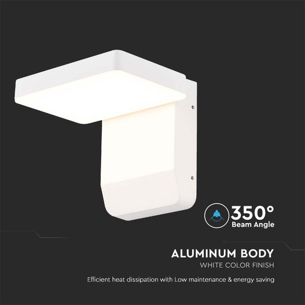 V-TAC VT-11020-SQ-W - Drehbare LED-Wandleuchten - IP65 - Weiß - 17W - 2520 Lumen - 3000K