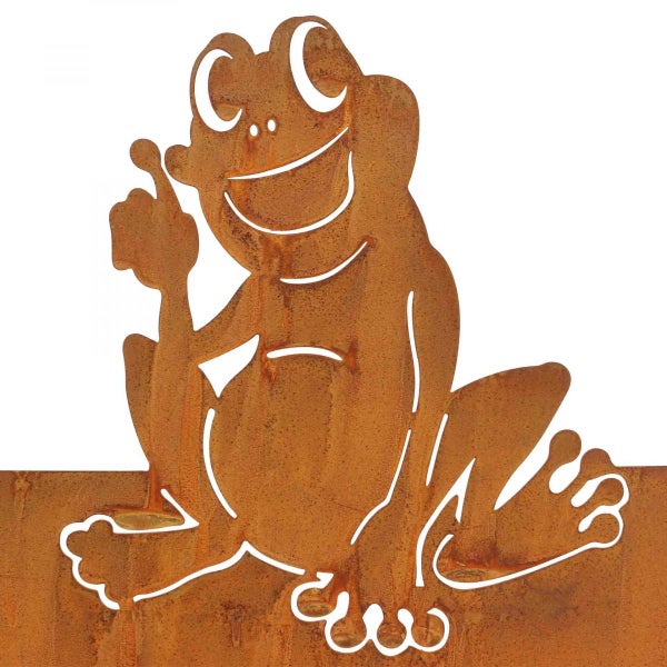 Dekorative Froschfigur aus Metall für den Garten