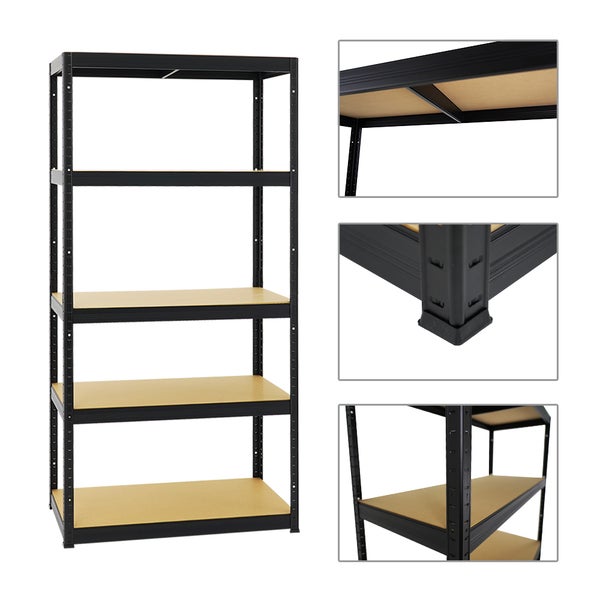 PROREGAL Mega Deal 3x Schwerlastregal Slim Elephant S HxBxT 180 x 90 x 45 cm 5 Ebenen Fachlast 350 kg Schwarz