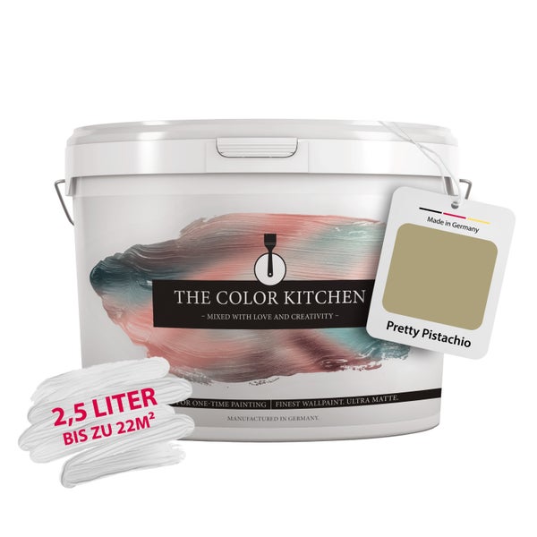 The Color Kitchen Wandfarbe Pretty Pistachio ultramatt 2,5 Liter für bis zu 22 Quadratmeter