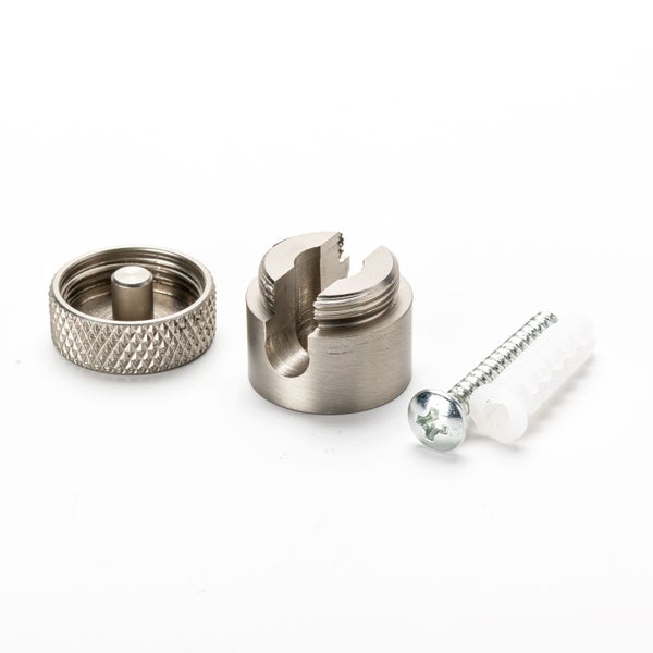 Wand und Deckenpin Kabelhalter Ø 19 mm Metall Nickel matt 3 Stück