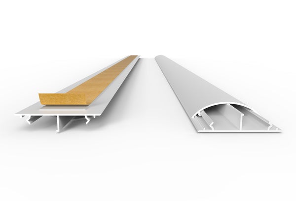 CILSON WDK5012SW Art.-Nr. 6700340 Kabelkanal 50 x 12 mm x 2.000 mm - Trittfest, selbstklebend mit Bodenbelochung, Weiß RAL 9010