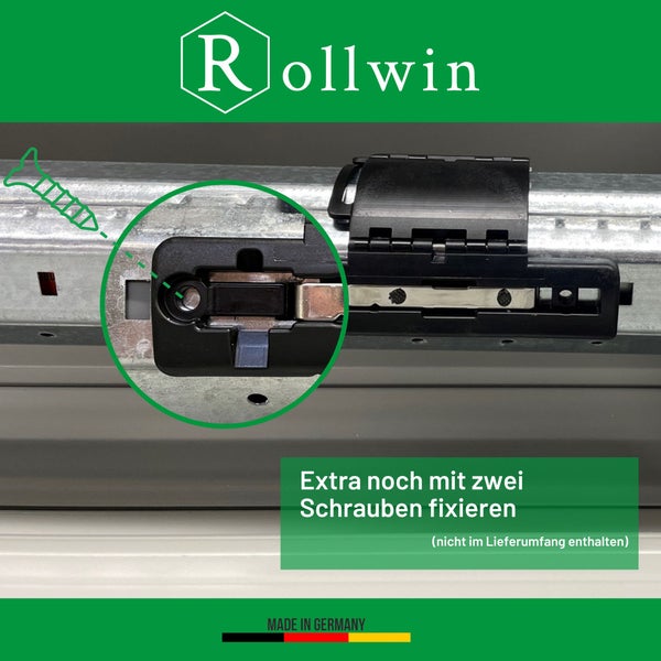 Rollwin 6x Hochschiebesicherung Rolladen starre Wellenverbinder 3-gliedrig Rolladen Aufhänger Clipverbinder für Rolladenmotor starrer Anschlag Einbruchhämmung
