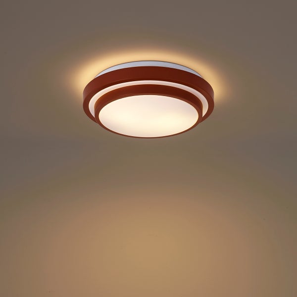 Runde LED Deckenleuchte mit modernem Ringdesign fuer eine gleichmaessige Raumausleuchtung an der Zimmerdecke