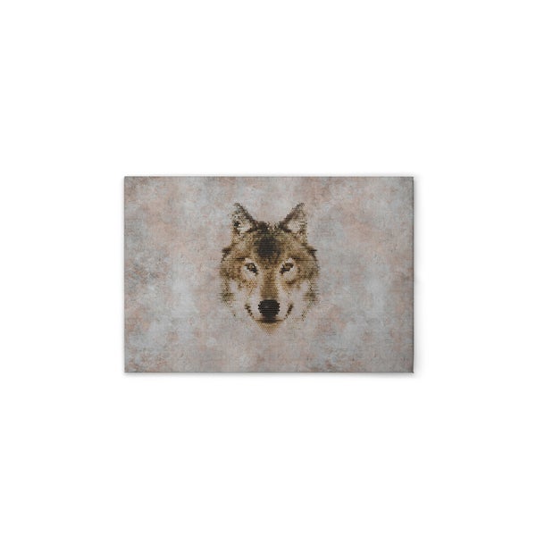 Dekorative Wandkunst mit Wolfsmotiv für stilvolle Innenräume