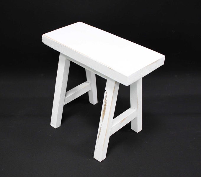 FRANK FLECHTWAREN | Hocker Used-Look, HOLZ, 36 x 25 x 31 cm