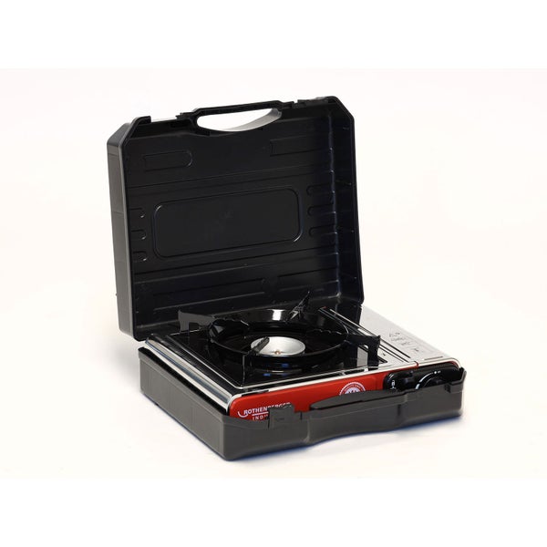 Tragbarer Gaskocher im Koffer