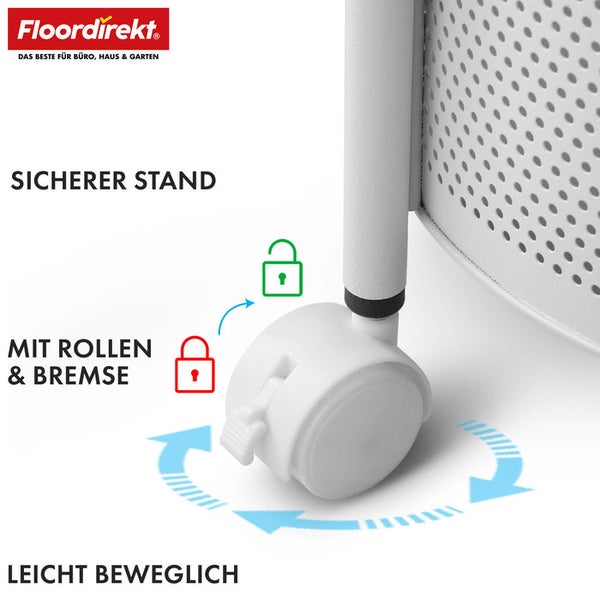 Rolle mit Feststellbremse für sicheren Stand und leichtes Bewegen