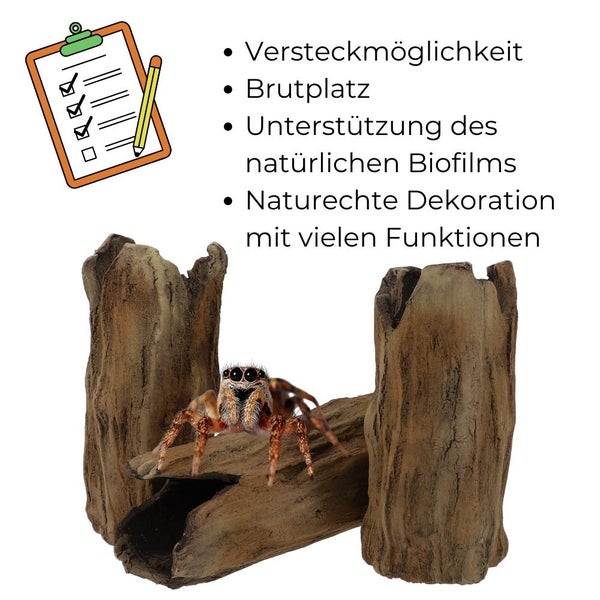 Aquarium Deko Baumstamm Höhle Röhre Aquariendeko Ablaichhöhle Fisch Krebs Wels Tonröhre Laichhöhle
