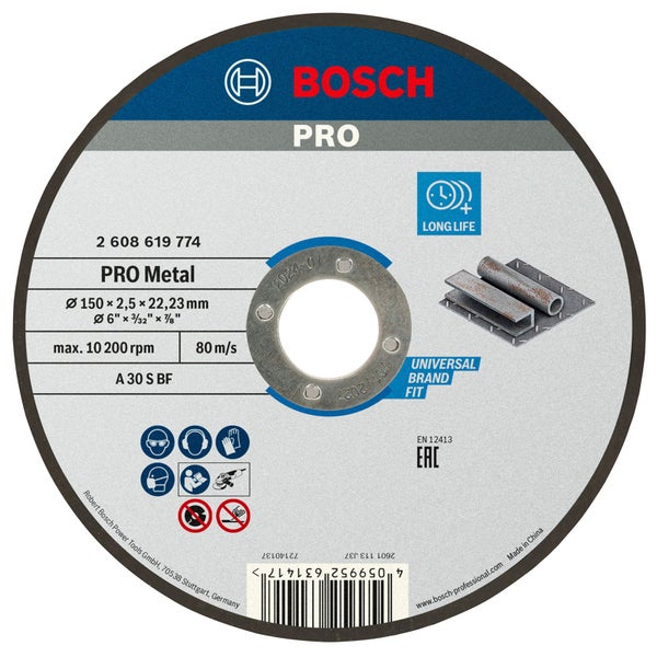 Bosch Pro Trennscheibe Metall, 150 Millimeter