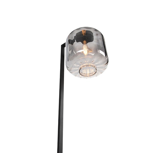 Stehlampe mit Lampenschirm aus Glas