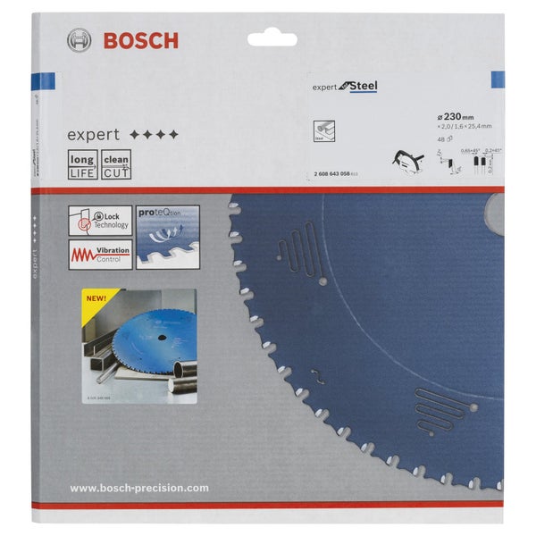 Bosch Expert Steel Kreissägeblatt, 230 Millimeter Durchmesser