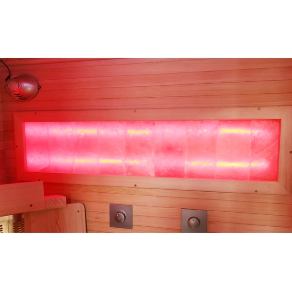 Dewello® Infrarotkabine Infrarotsauna SALTCOATS 120cm x 120cm inkl. 3 Vollspektrumstrahler, 4 Karbonstrahler, 2 Personen
