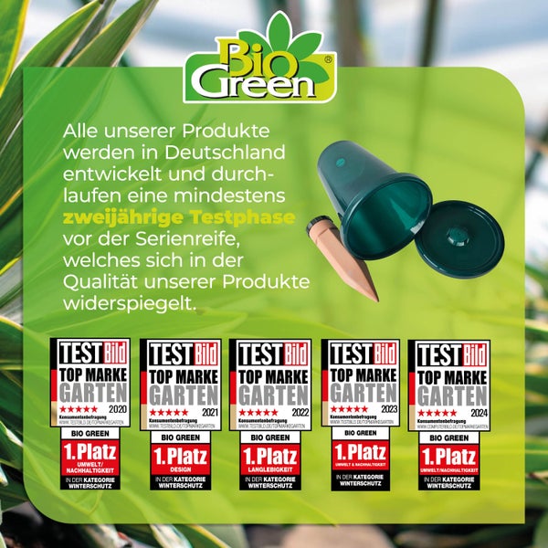 Hochbeet Bewässerungssystem Hydro Cup mit 4 Tonkegeln und Becheraufsätzen