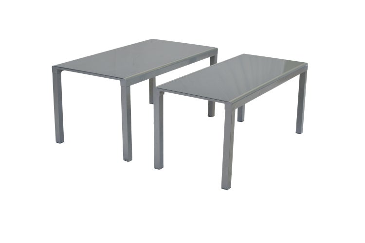 Gartentisch, flexibel ausziehbar, 160 (320) x 78/75 cm, Silber, Aluminium