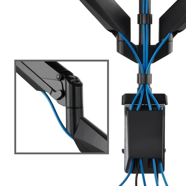 Monitor-Halterung tectake  für 4 Monitore mit Kabelführung