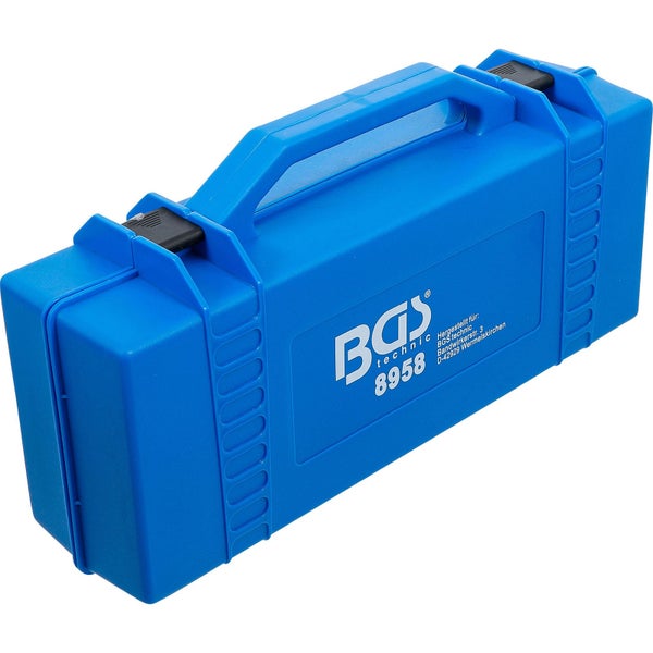 Vakuumprüfadapter Set in blauem Koffer mit Schaumstoffeinlage