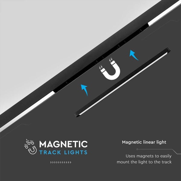 Magnetische Schienenleuchte mit Magneten zur einfachen Montage.