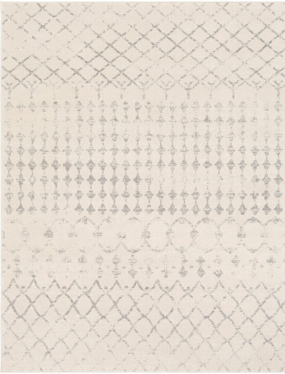 Etnhischer Berber Teppich - Weiß/Grau - 120x170cm - SOFIA