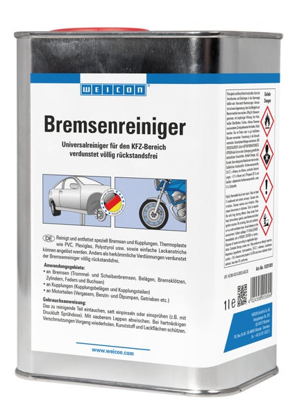 WEICON Bremsenreiniger | Universalreiniger für Kfz-Bereich | 1 L | farblos, transparent
