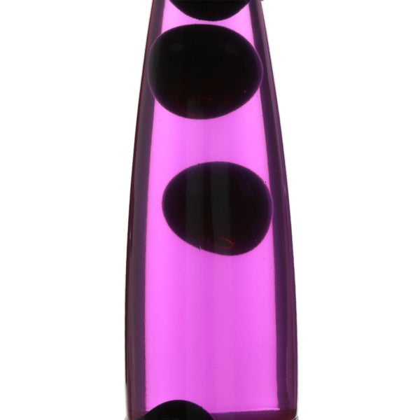 Lavalampe mit violettem Öl und dunklem Wachs